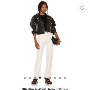 Agolde 90s pinch waist off white drum denim jeans size 31